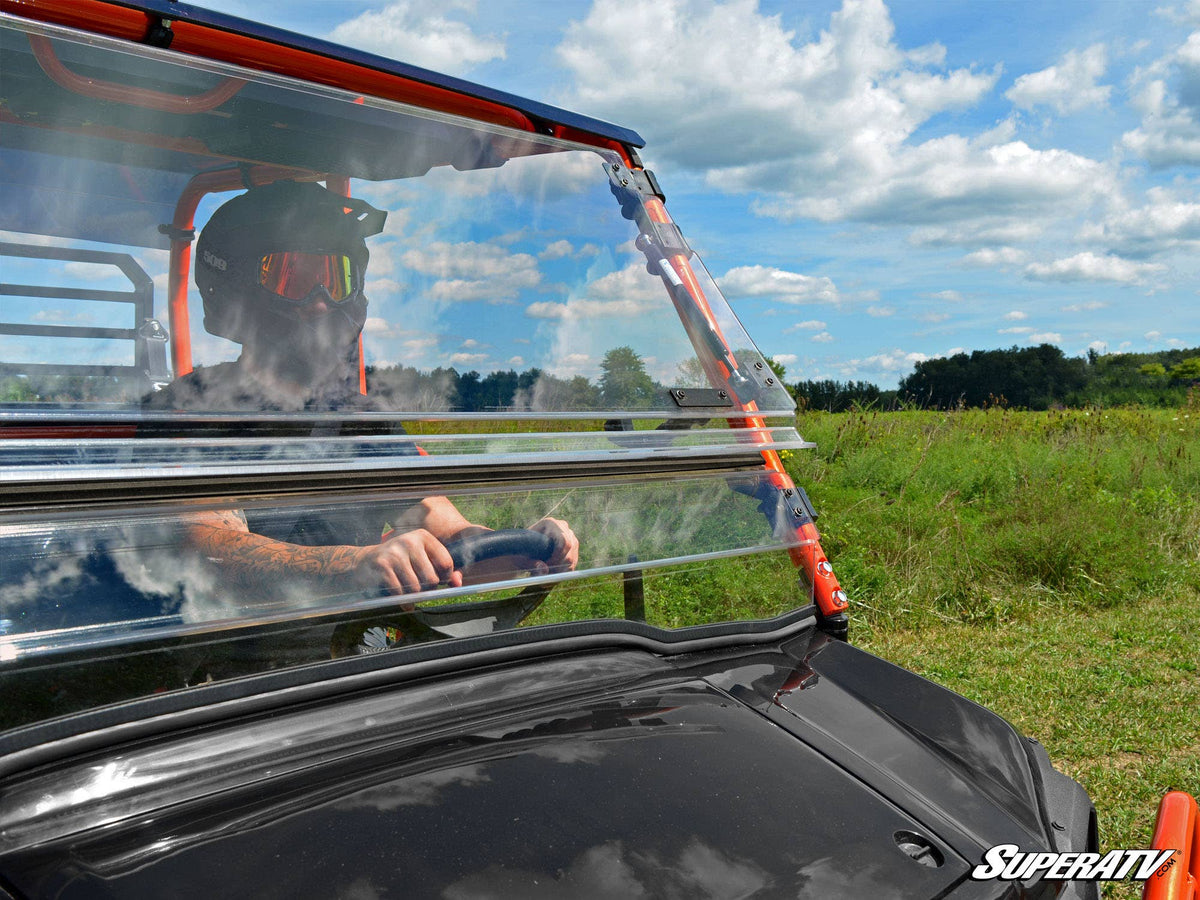 SuperATV Scratch Resistant Flip Windshield for Kawasaki Mule Pro - image 12