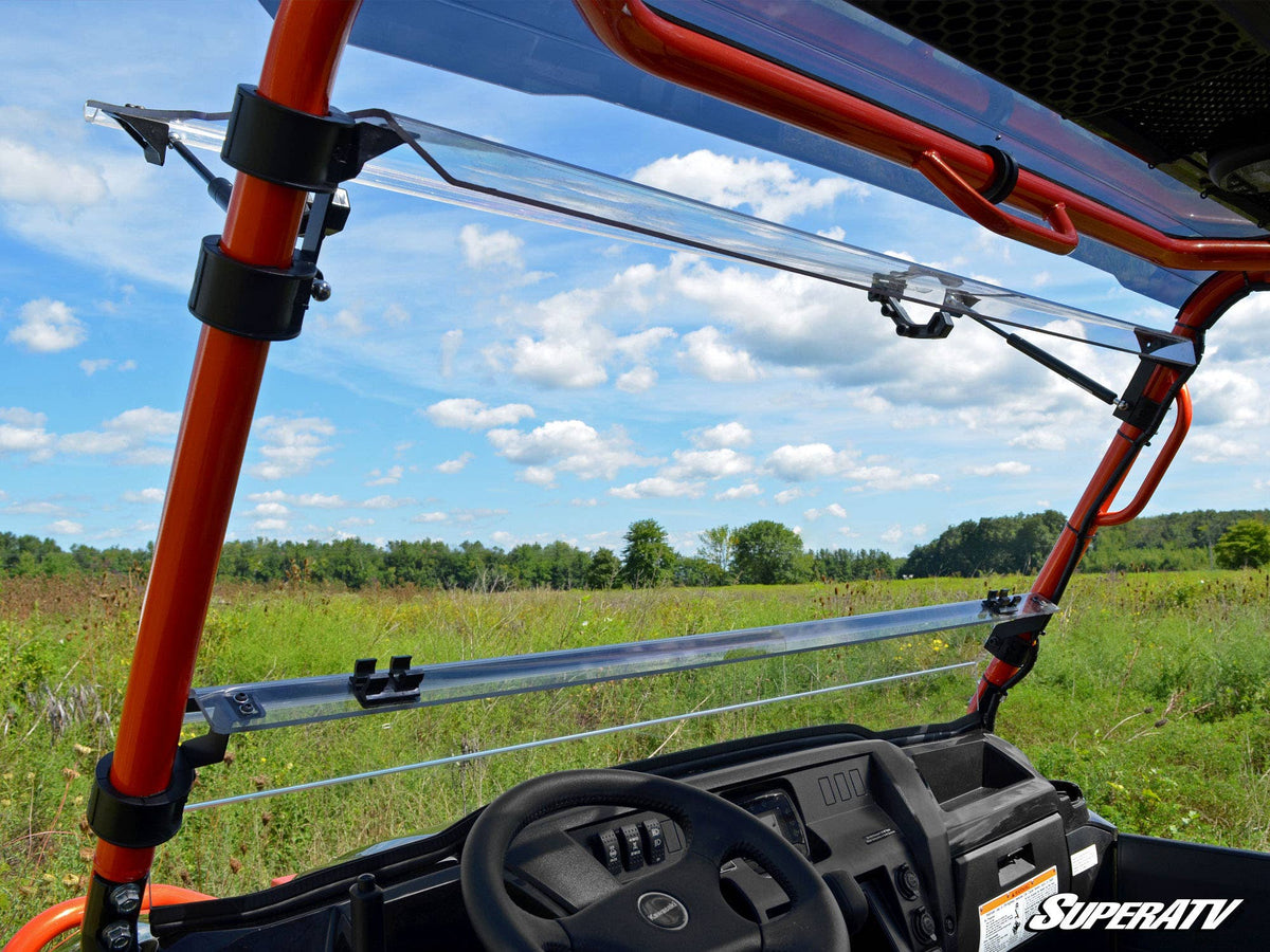 SuperATV Scratch Resistant Flip Windshield for Kawasaki Mule Pro - image 10