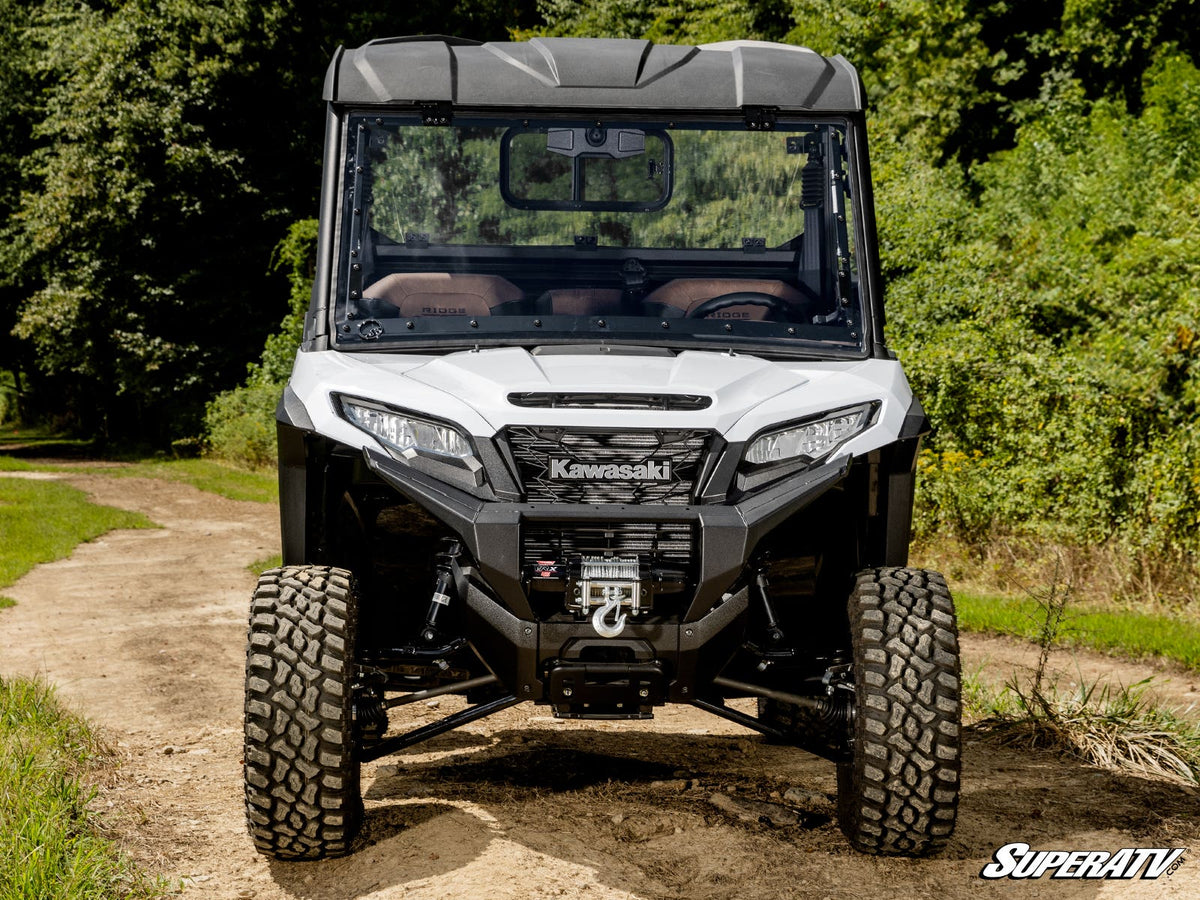 SuperATV Scratch-Resistant Flip Windshield for Kawasaki Ridge - image 3