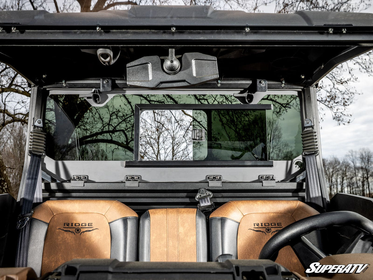 SuperATV Glass Sliding Rear Windshield for Kawasaki Ridge - image 2