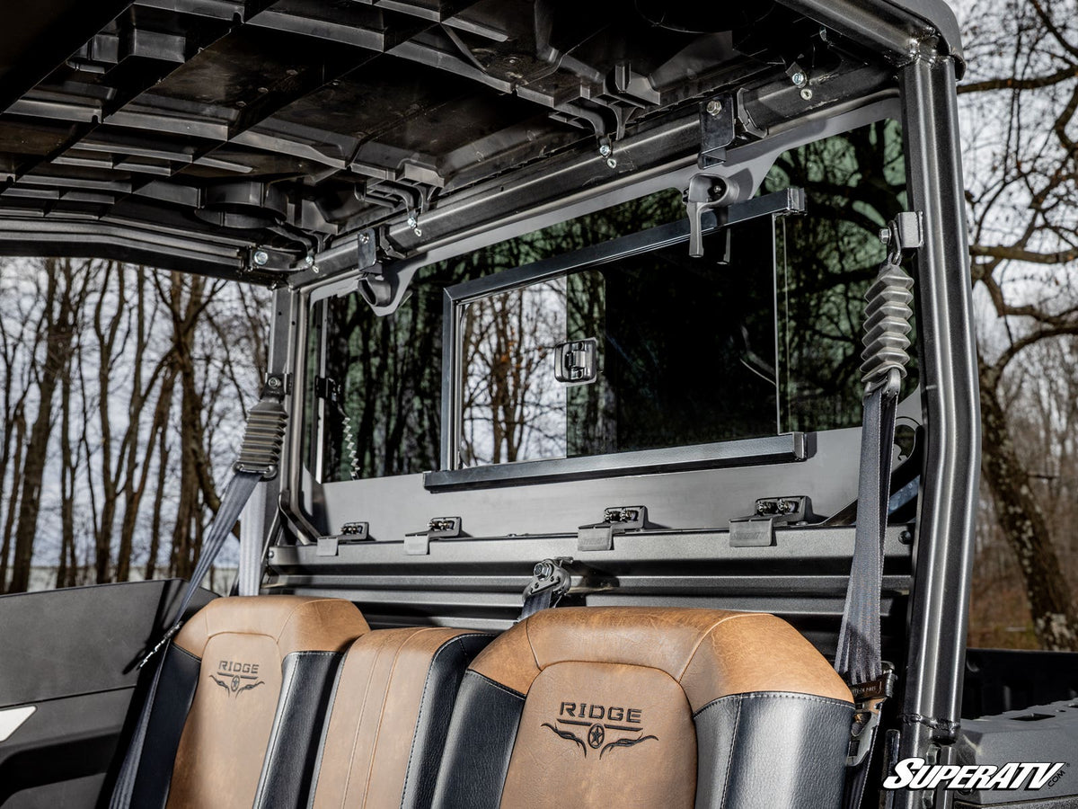 SuperATV Glass Sliding Rear Windshield for Kawasaki Ridge - image 3