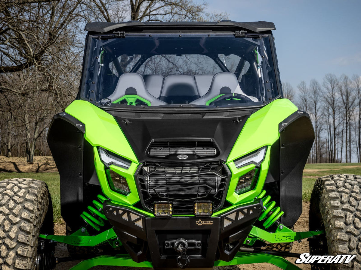 SuperATV Scratch-Resistant Flip Windshield for Kawasaki Teryx H2 - image 4