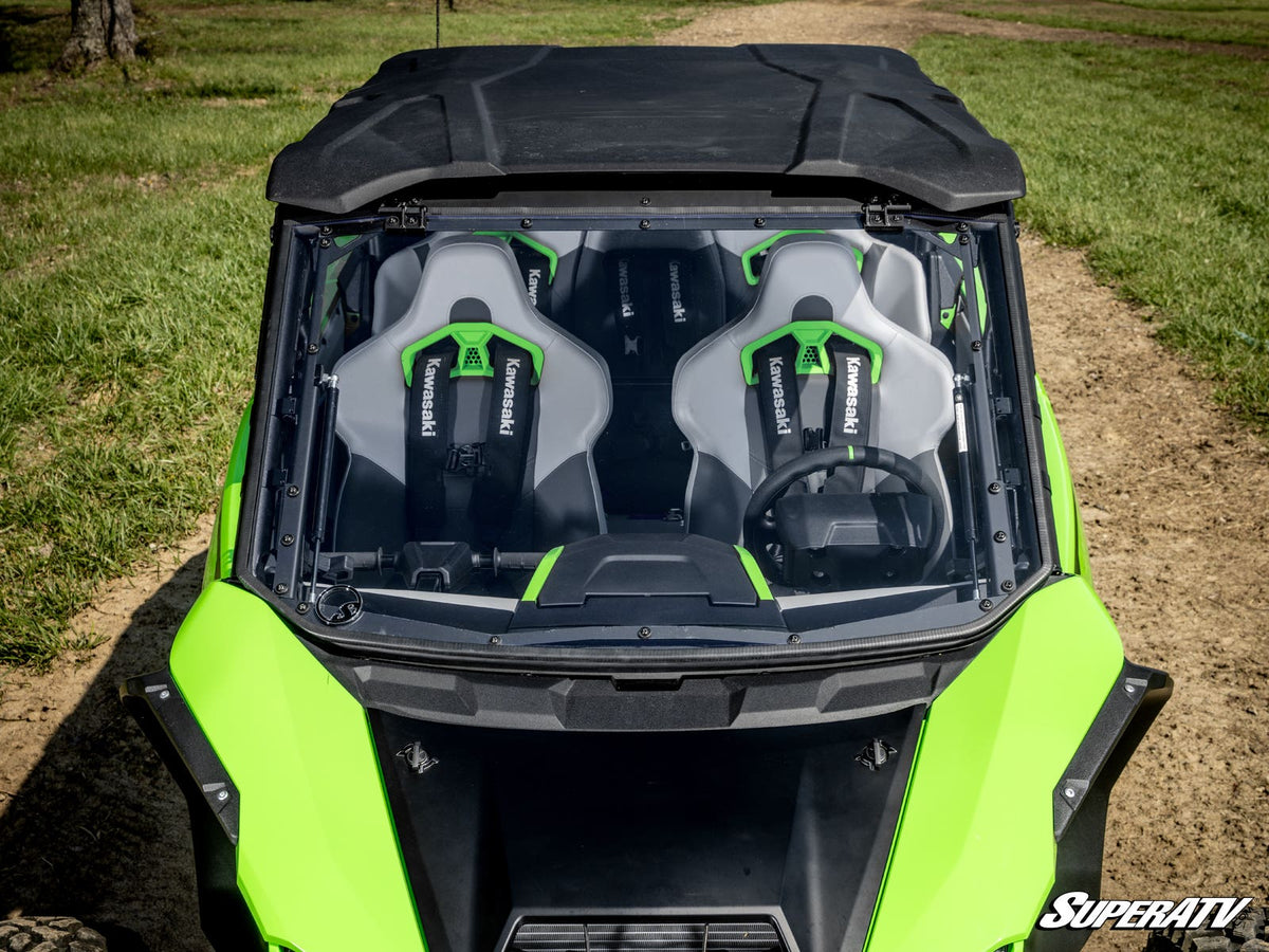 SuperATV Scratch-Resistant Flip Windshield for Kawasaki Teryx H2 - image 5