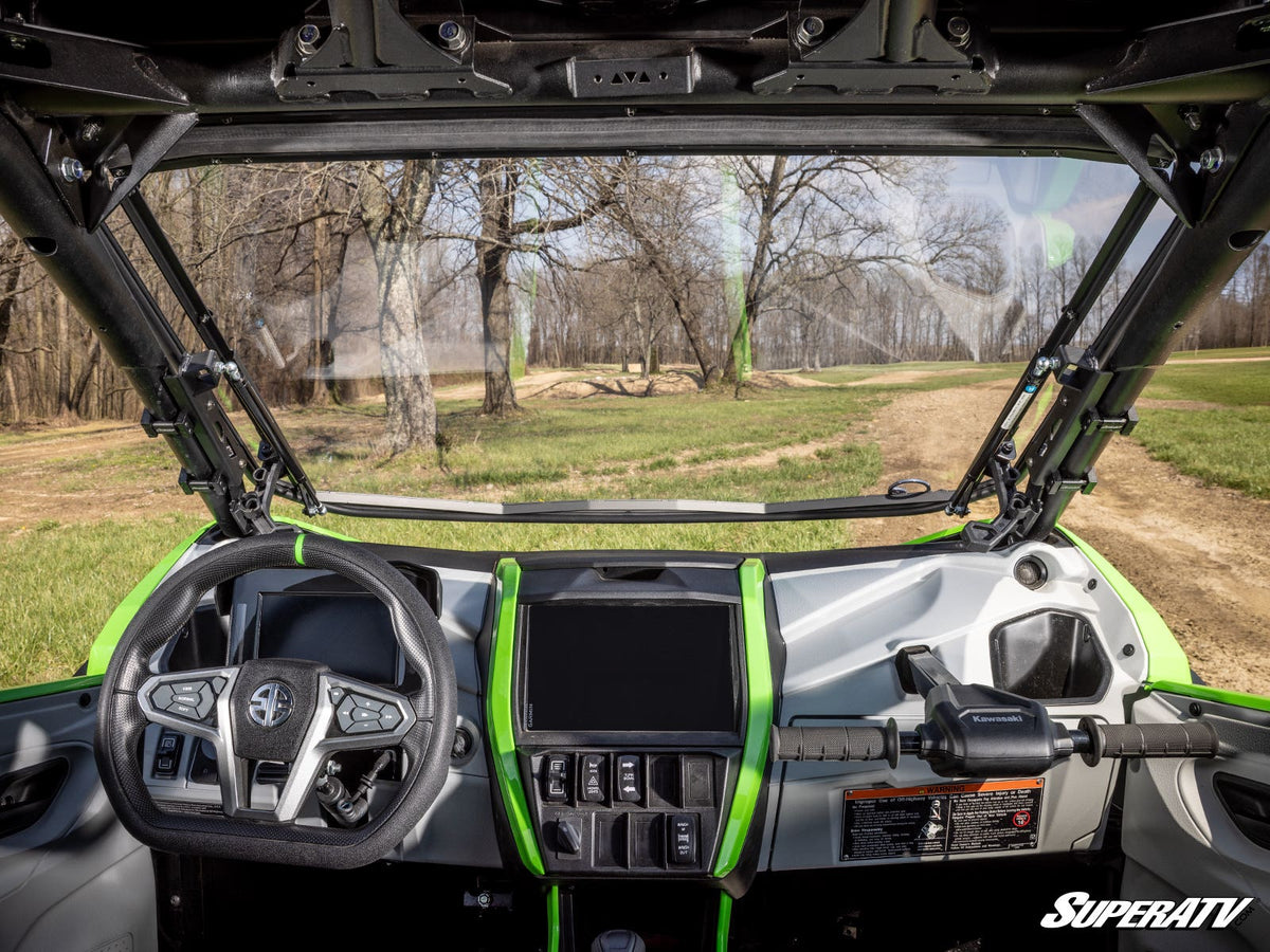 SuperATV Scratch-Resistant Flip Windshield for Kawasaki Teryx H2 - image 6
