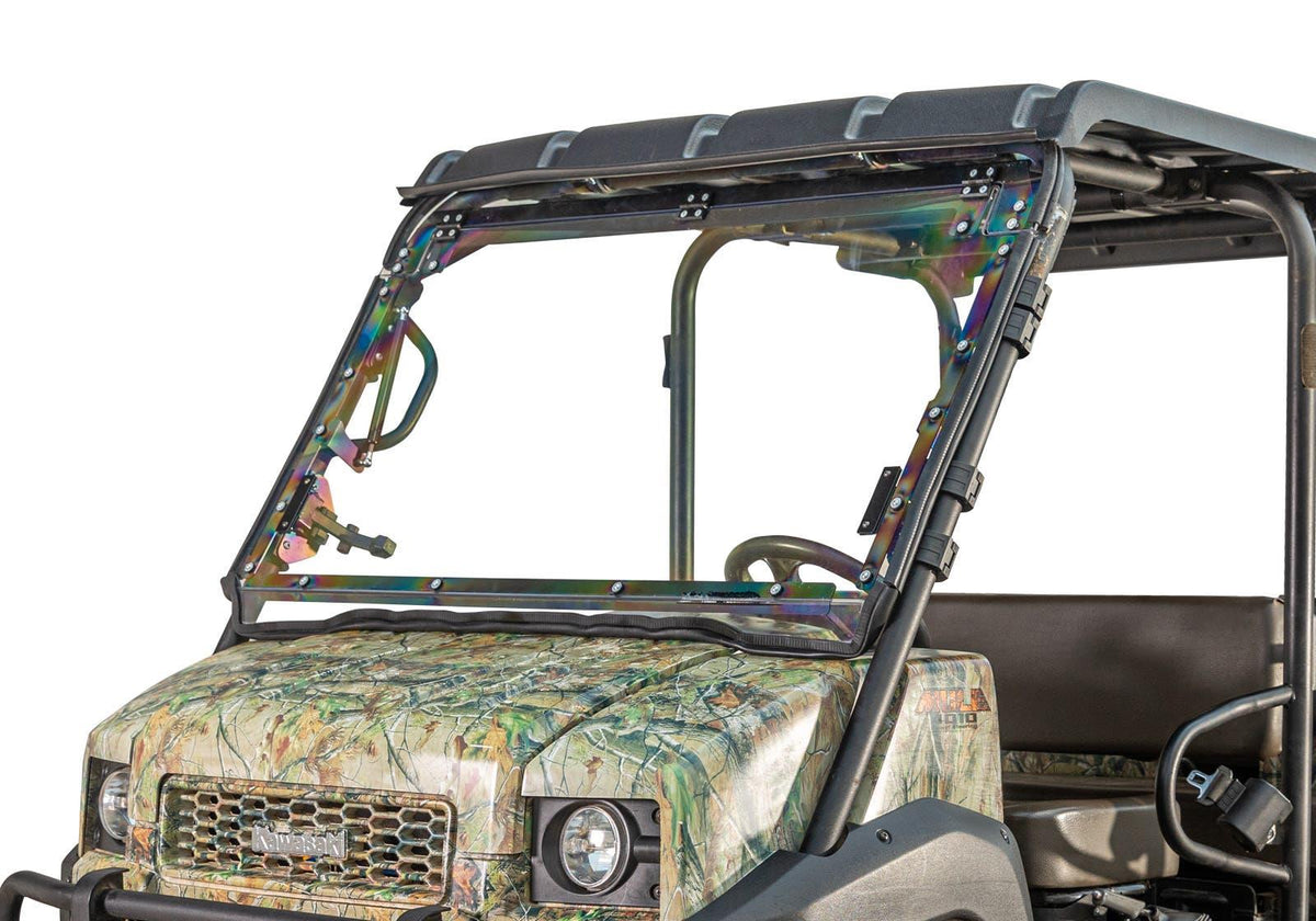 SuperATV Scratch-Resistant Flip Windshield for Kawasaki MULE 4000/4010