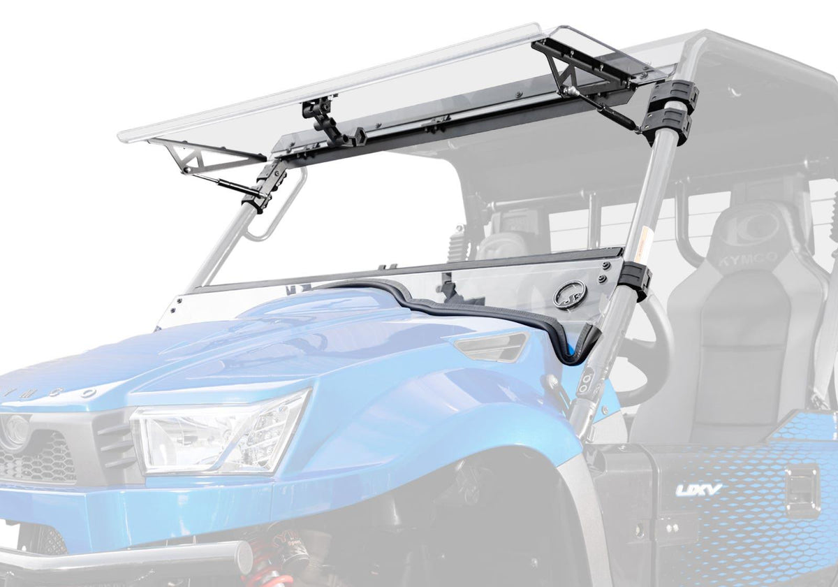 SuperATV KYMCO UXV Scratch-Resistant Flip Windshield
