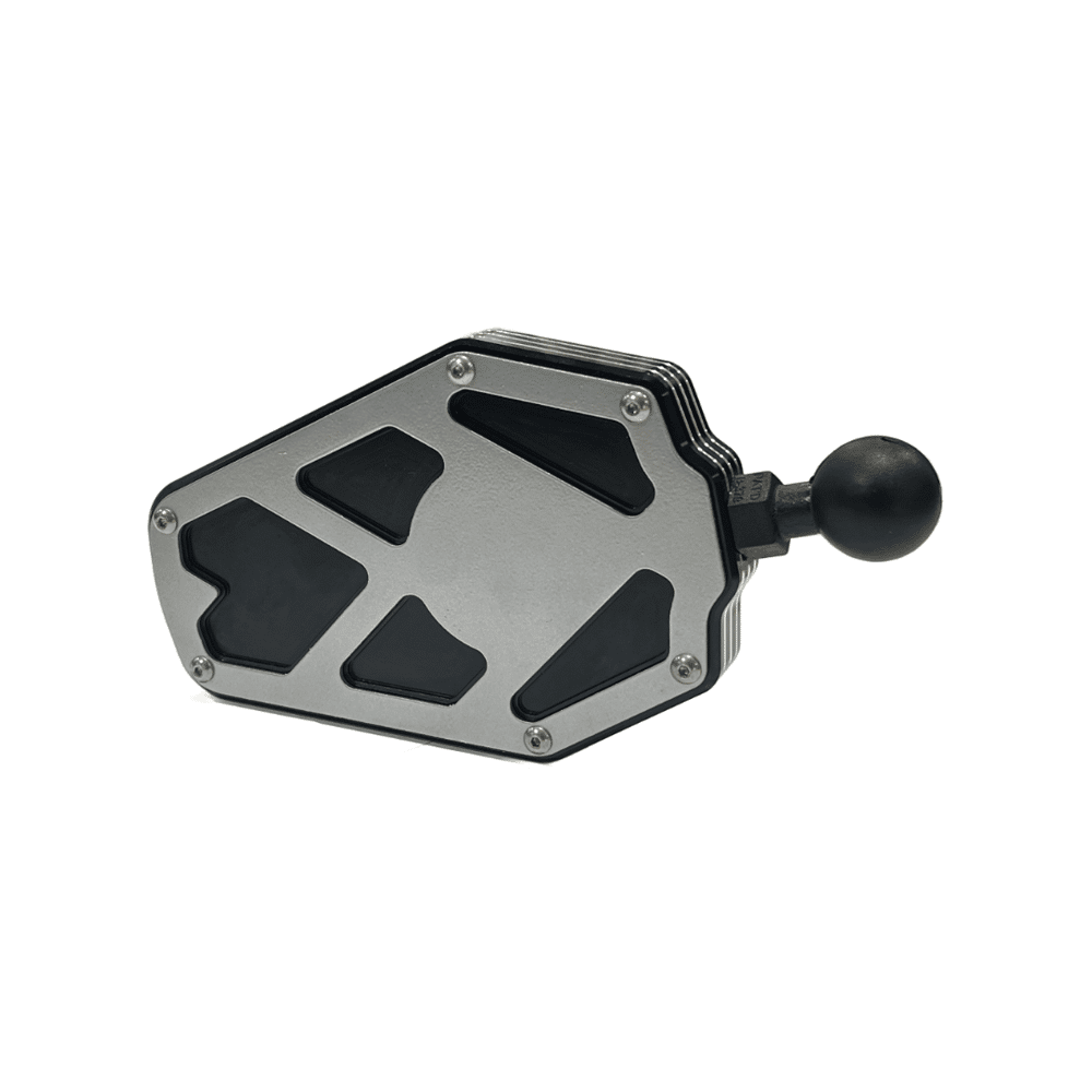 Billet Aluminum Side Mirror — BILLET ALUMINUM SIDE MIRROR  AJK Offroad 1.75" SILVER 