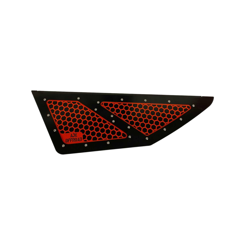 Vented Honda Talon Lower Doors — Vented Honda Talon Lower Doors by AJK Offroad Front Solid Door in Orange
