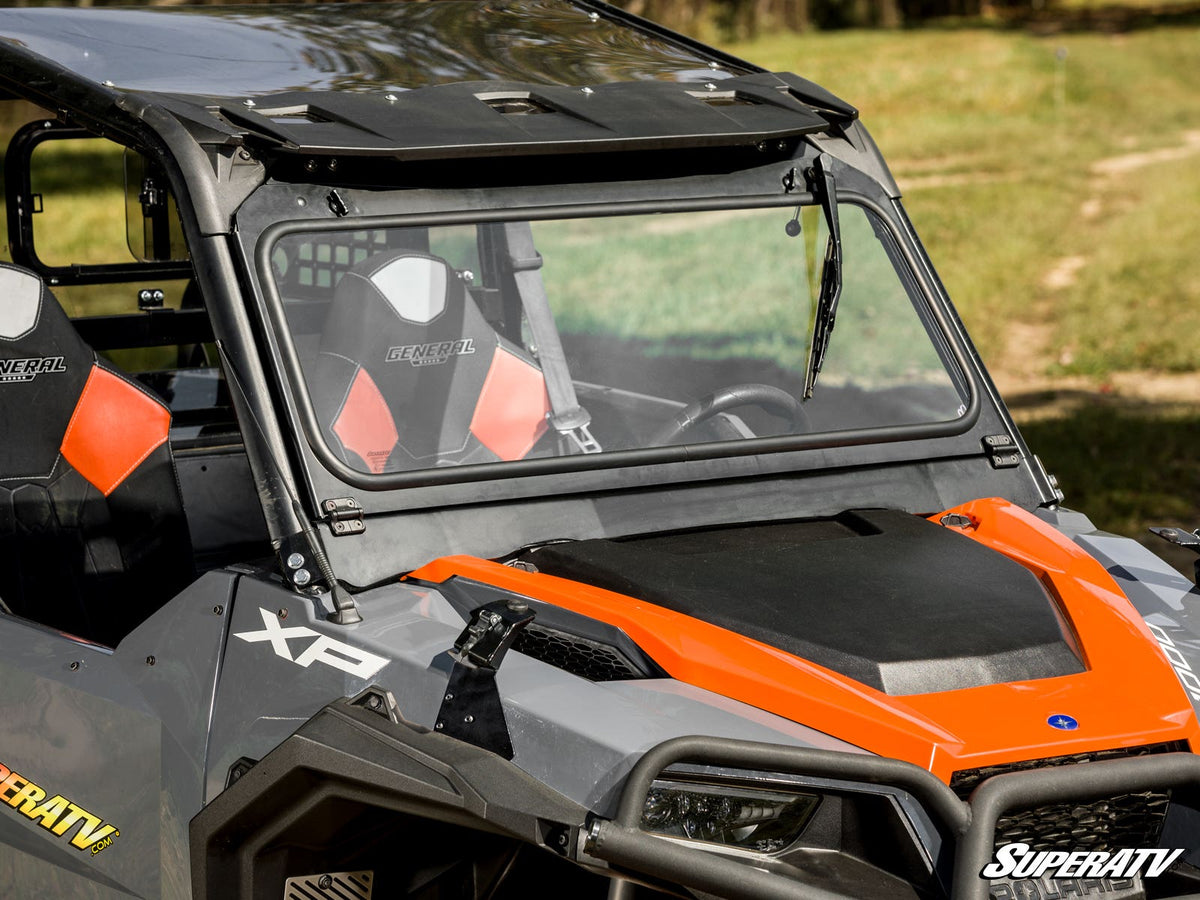 SuperATV Flip-Down Glass Windshield for Polaris General 1000 - image 3