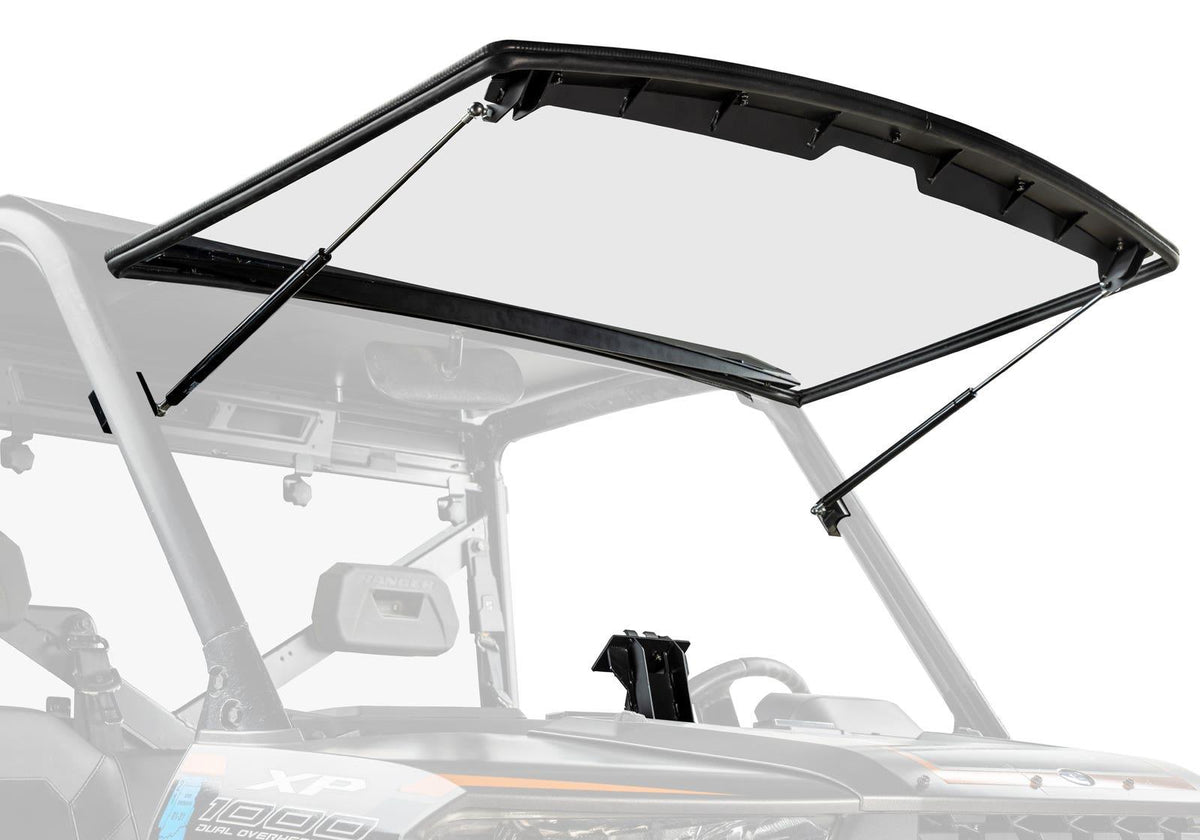 SuperATV Scratch-Resistant Flip Windshield for Polaris Ranger XP Kinetic
