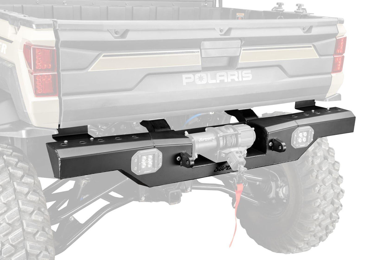SuperATV Polaris Ranger Rear Winch Ready Bumper - 2025+ - Texas