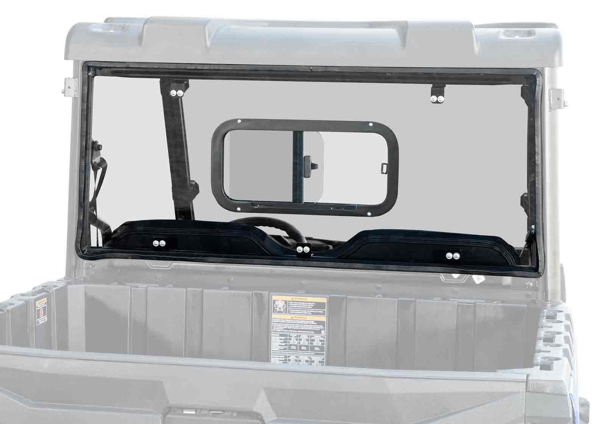 SuperATV Rear Sliding Windshield for Polaris Ranger Midsize