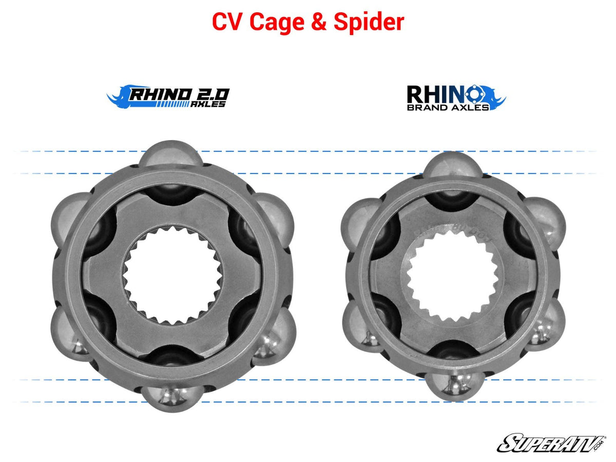 SuperATV Rhino 2.0 Can-Am Commander 800/1000 Stock Length Axles - Rear - 2011-2015 - image 13