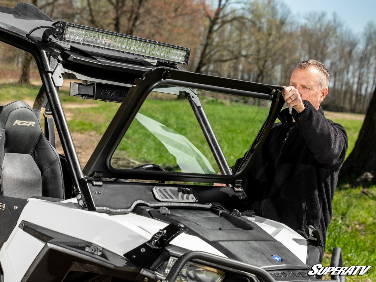 SuperATV Flip Down Glass Windshield for Polaris RZR S 1000 - image 4