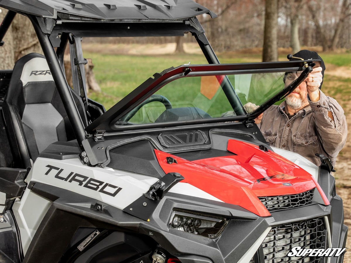 SuperATV Flip Down Glass Windshield for Polaris RZR XP Turbo - image 4