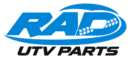 RAD UTV Parts approved blue swoosh logo with clean tire tread inside the D