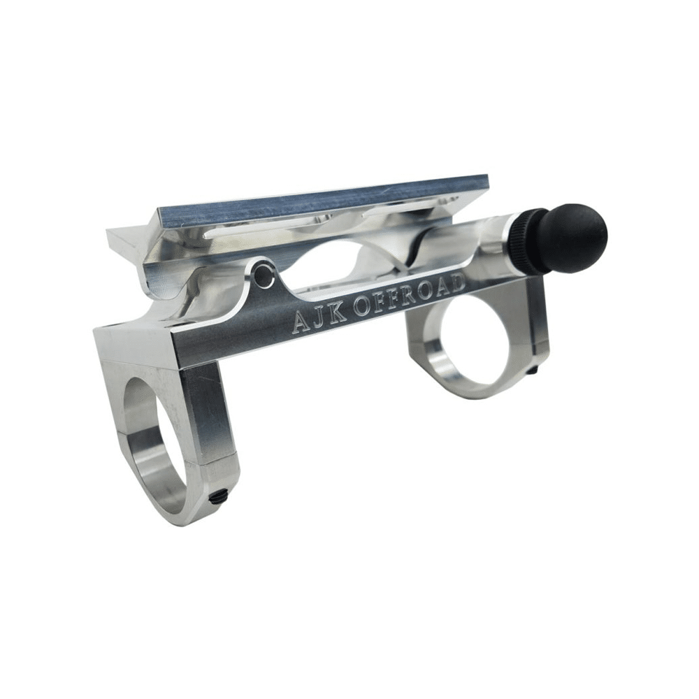 Quick Shot Quick-Release Fire Extinguisher Mount — Quick Shot Fire Extinguisher Mount - Quick Release - Truck, Jeep, ATV, SXS Part  AJK Offroad 1.50" Raw Aluminum 