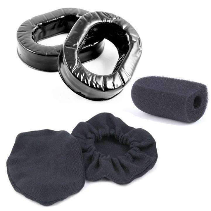 Gel Ear Seals Comfort Kit with Cloth Ear Covers & Mic Muff – 