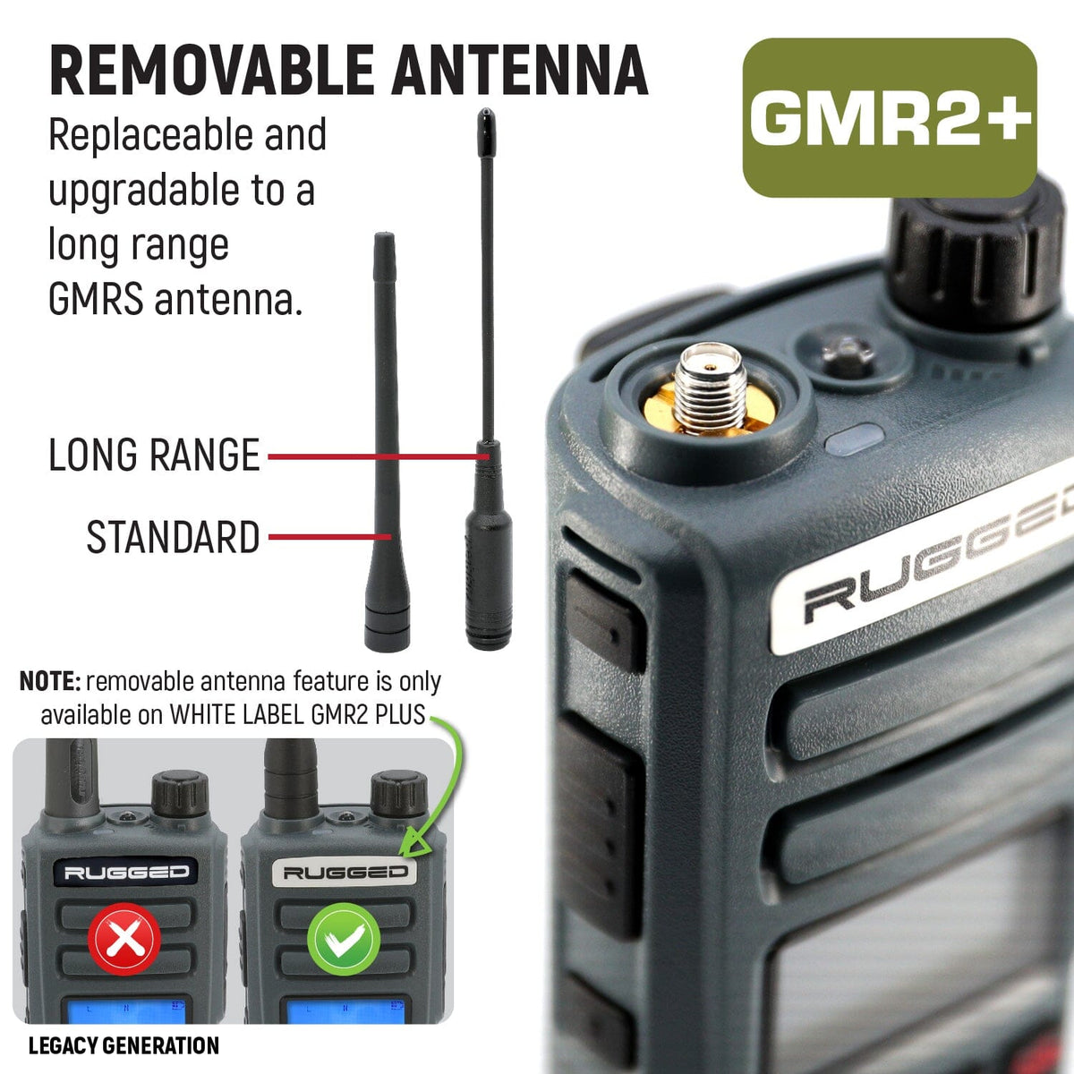 Great Outdoors Pack - Rugged GMR2 PLUS - GMRS and FRS Two Way Handheld Radios with Accessories