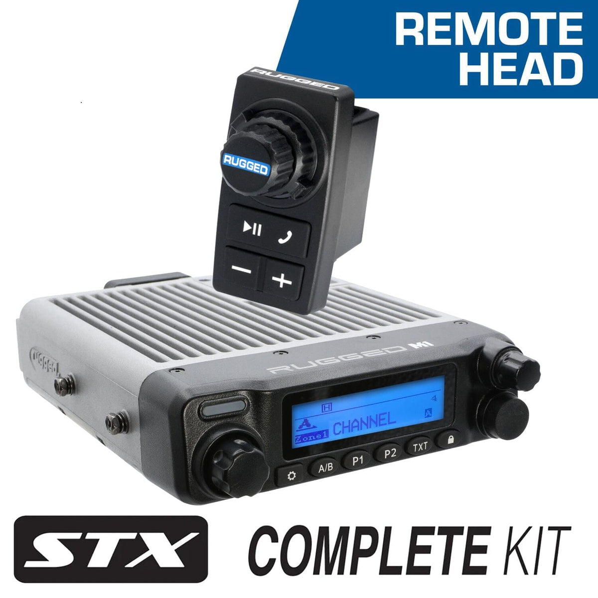 STX STEREO Remote Head Complete Master Communication Kit with Intercom and 2-Way Radio – M1 VHF Business Band
