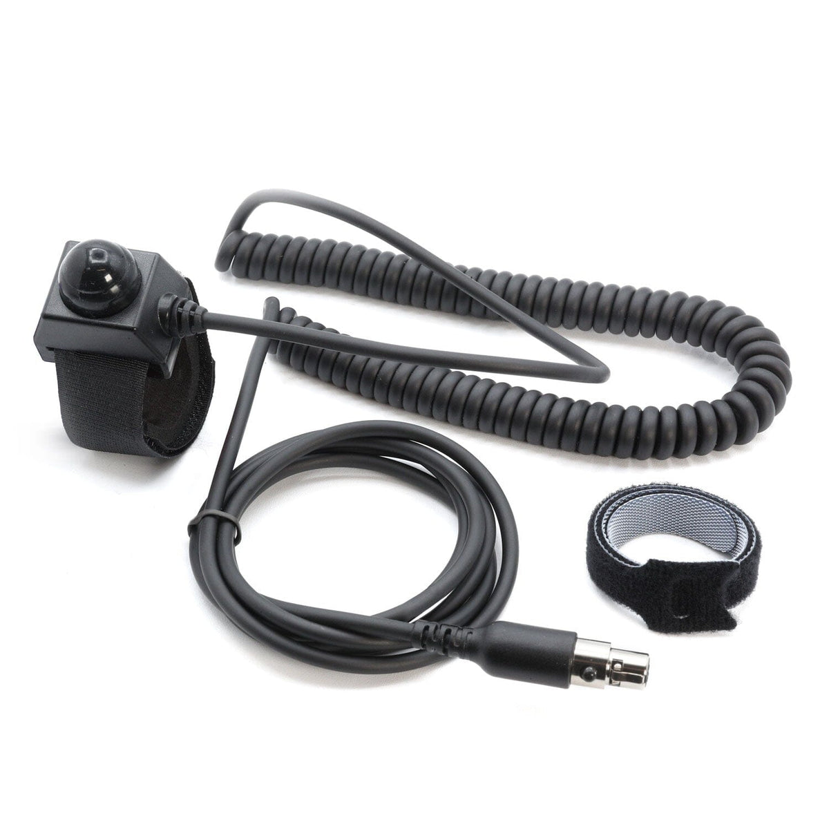 Velcro Mount Push to Talk (PTT) Buttons for Intercoms — Driver PTT- Coil Cord