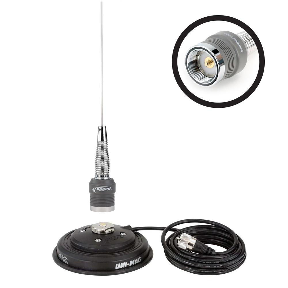 VHF 1/2 Wave No Ground Plane (NGP) Antenna Kit with Magnetic Mount – 