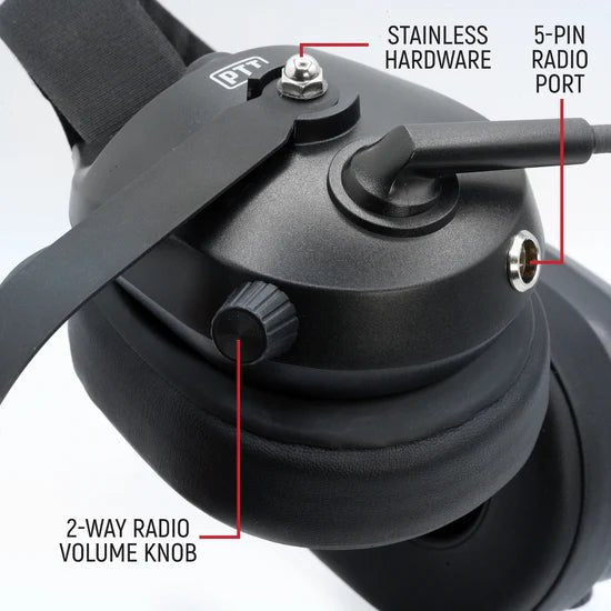RW - H52 Bluetooth Headset for Cell Phones - 2 - Way Radio Compatible - Rad UTV Parts