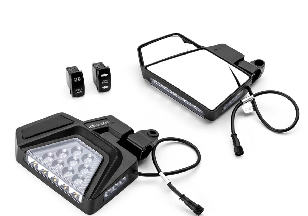 SuperATV Textron Dual Section LED Side-View Mirrors
