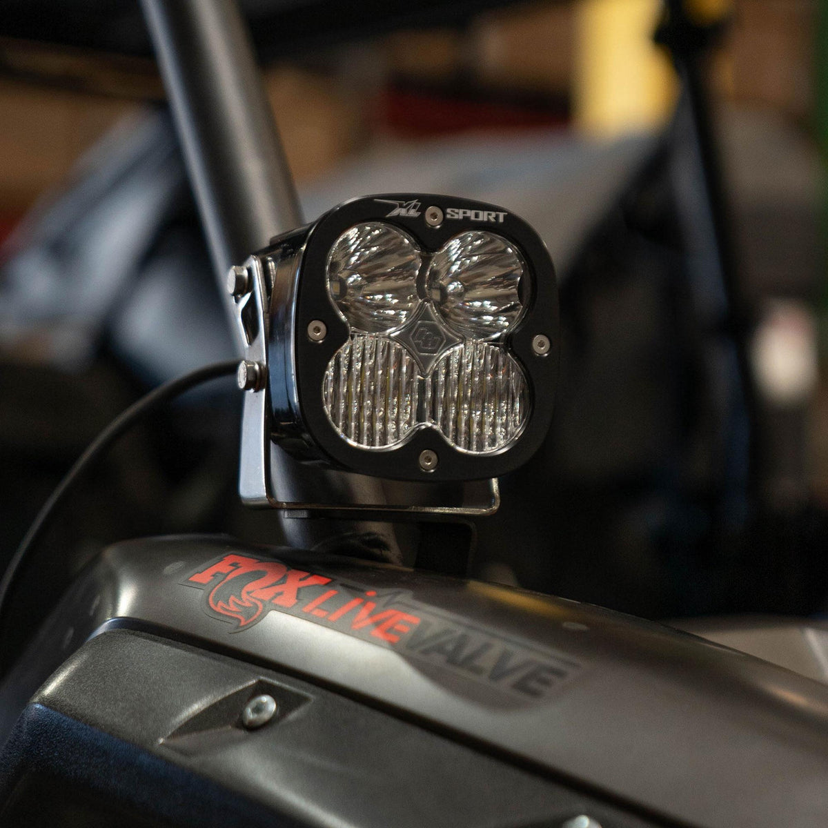Baja Designs XL Sport A-pillar light installed on Kawasaki KRX 1000