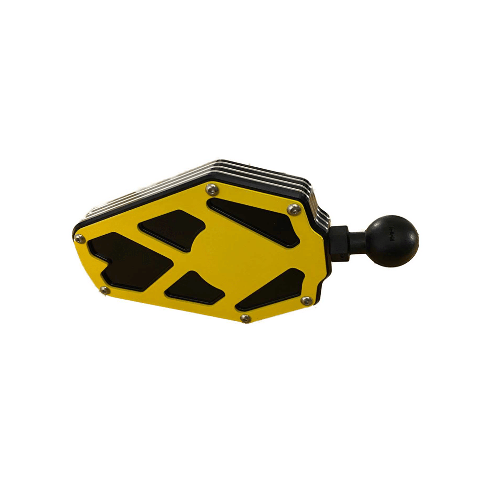 Billet Aluminum Side Mirror — BILLET ALUMINUM SIDE MIRROR  AJK Offroad 1.875" YELLOW 