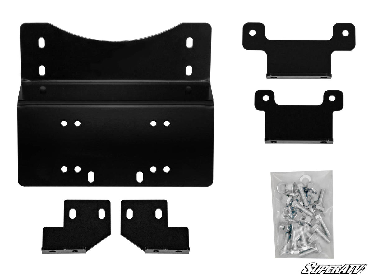 SuperATV Winch Mounting Plate for Honda Pioneer 700