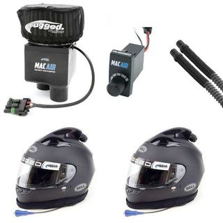 Mac Air Two Person Air Pumper complete system with with 2 Wired Bell Qualifier Pumper Helmets | Rugged Radios - Rad Parts