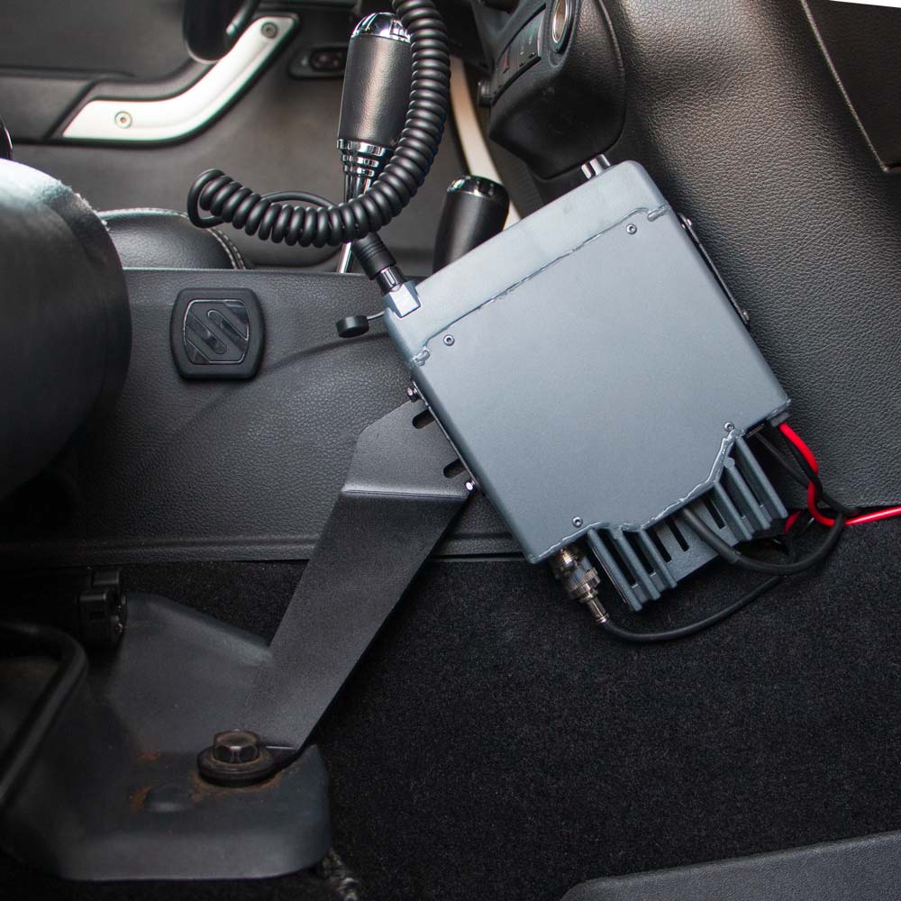 Mobile Radio Mount for Jeep JK (JKU 4 Door Only) Passenger Side Interior - Rad Parts