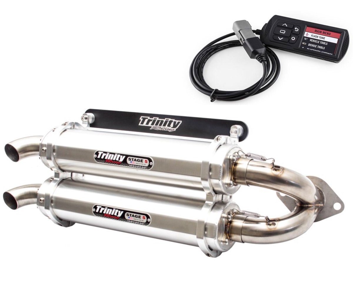 Trinity Racing Polaris RZR RS1 EXHAUST SYSTEMs FITS 2018-2020 STAGE 5 BY TRINITY RACING WITH POWERVISION REFLASH TUNER - Rad Parts