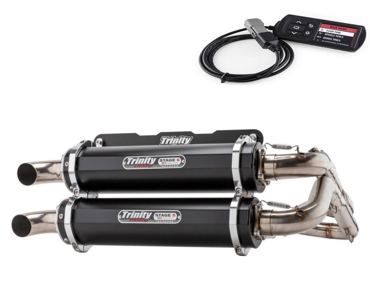 Trinity Racing Polaris RZR RS1 EXHAUST SYSTEMs FITS 2018-2020 STAGE 5 BY TRINITY RACING WITH POWERVISION REFLASH TUNER - Rad Parts